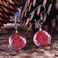 Boucles d'Oreilles Puces Florales en Résine Époxy pour Femmes, Vente en Gros