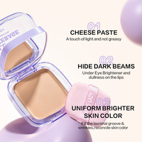 Fond de teint crème compact avec couvercle à clapet, fond de teint solide portable, fini mat naturel, fond de teint correcteur