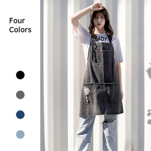 Hot Sell Cotton Denim <b>Apron</b> Fashion Korean Adult Baked Overalls - Product Image 3