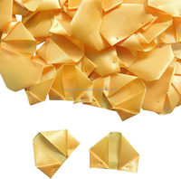 OKAY Rose éternelle préfabriquée en or jaune, demi-fini, avec ruban de satin et pétales de rose, fleurs éternelles faites à la main pour l'anniversaire