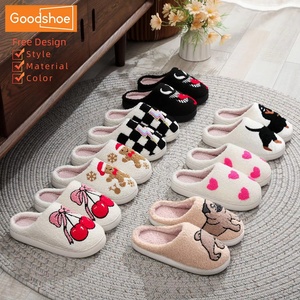 2025 superventas interior invierno cálido algodón para zapatillas para hombres y mujeres zapatos transpirables para el hogar con estilo de piel - Product Image 1