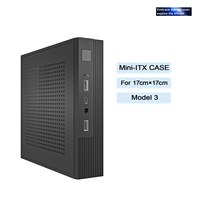 Nuevo Gabinete PC de Escritorio Mini ITX con Enfriamiento Eficiente, Adecuado para Computadora Gaming, Soporta Placa Base de 17 cm x 17 cm, Puerto Frontal USB y Ventilador