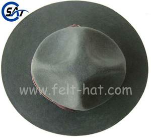 빈티지 100% 울 펠트 남자의 1910s 몬타나 피크 모자 - Product Image 5