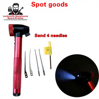 Outil de crochetage rouge très vendu, outil automatique pour cylindre de serrure de voiture, outil de serrurier avec loupe et éclairage en option