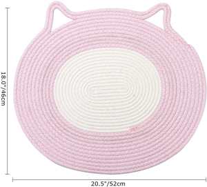 Op Maat Gemaakt Logo Hond En Kat Huisdier Stro Geweven + Katoenen Touw Mand Met Dikke Pad - Product Image 6