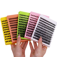 Extensions de cils DIY style européen, faux cils en grappe, naturels, effilés, volume intense, cils inférieurs segmentés, bande de maquillage 40P