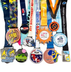 Nieuwe Aankomst Custom Metalen Logo Sport Hardlopen Marathon Medaille