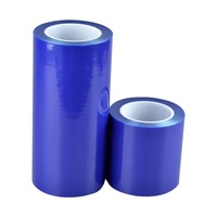 Rouleau de film protecteur souple en PE de qualité industrielle, moulage par soufflage, surface lisse, bleu transparent, noir, blanc, spécifications personnalisables