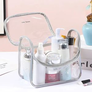 TSA Approved <b>Clear</b> PVC Cosmetic <b>Bag</b> Waterproof Transparent <b>Travel</b> Toiletry <b>Bag</b> with Handle - Product Image 6
