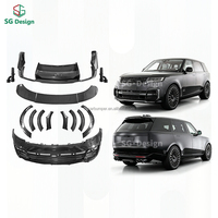 Kit carrosserie en fibre de carbone sèche pour Range Rover Vogue Facelift style B : pare-chocs, diffuseur arrière, spoiler, extension de passage de roue, kit d'échappement