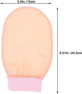 ถุงมือขัดผิวไหมแท้ 100% จากตุรกี รูปทรงวงรี สำหรับดูแลผิวกาย ขายดีจากโรงงาน (OEM) - Product Image 2