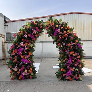 IFG Suministros Florales al por Mayor, Arco Floral Artificial Tropical de <span class=keywords><strong>Doble</strong></span> Cara de 8 pies + 8 pies, Ideas para Decoración Floral de Bodas y Fiestas - Product Image 1