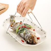 Pince à assiette en acier inoxydable pour cuisine domestique, antidérapante, pour assiettes, bols, plats, aliments à la vapeur, soupes, résistante à la chaleur