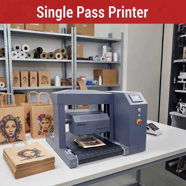 Single Pass Printer CMYK Water Based Corrugated Pizza Box NAPKIN Cup Fan High Speed Printing Machine