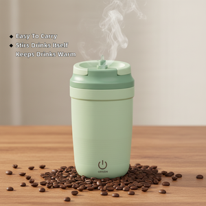 Mug à café électrique auto-mélangeur intelligent en acier inoxydable avec logo personnalisé, 400 ml, 13 oz, rechargeable magnétique - Product Image 1