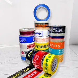 Venta al por mayor de fábrica barato fuerte adhesivo personalizado impreso Bopp cinta de embalaje con el logotipo de la empresa