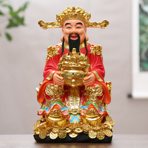 Estatuas de Buda de Resina Ecológicas al por Mayor, Figuras del <span class=keywords><strong>Dios</strong></span> de la Riqueza, Artículos Decorativos Religiosos de Feng Shui para Atraer la Riqueza a los Hogares - Product Image 4