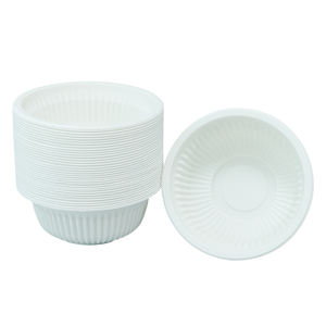 Precio de fábrica para llevar apto para microondas desechable 300ml Biodegradable Tazón de almidón de maíz Recipiente de comida con tapa - Product Image 1