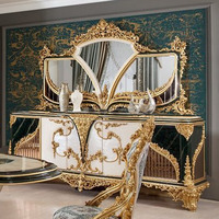Table à manger antique classique européenne ensemble de chaises Table en bois ovale solide pour Villa maison Restaurant hôtel meubles de salle à manger