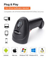 Lecteur de codes-barres sans fil 2D H4W H4B KEFAR, lecteur de codes-barres filaire portable, scanner de codes QR PDF pour supermarché, entrepôt
