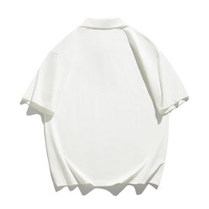 Camisetas Polo de Algodón Pique de 250 Gsm con Logotipo Personalizado, 3 Colores, Estilo Urbano, Vintage, Oversize, Degradado, Lavado Ácido, Hombros Caídos - Product Image 3