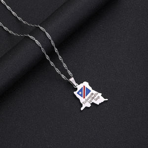 Collar con colgante <span class=keywords><strong>de</strong></span> acero inoxidable para hombre y mujer, colgante con diseño <span class=keywords><strong>de</strong></span> <span class=keywords><strong>mapa</strong></span> <span class=keywords><strong>de</strong></span> la <span class=keywords><strong>República</strong></span> Checa, <span class=keywords><strong>de</strong></span> estilo étnico, para regalo - Product Image 4