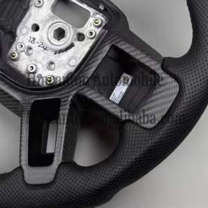 Volant de direction pratique en cuir perforé en fibre de carbone mat, en promotion, pour Land Rover Defender - Product Image 3