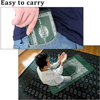 Tapis de prière de poche pour Ramadan Eid Mubarak, Portable, imperméable, avec sac et boussole