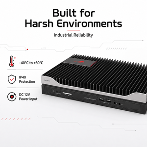 Ordinateur Edge AI sans ventilateur 20TOPS avec Ascend Atlas 200I A2, 5 ports Gigabit LAN, 4G WiFi, CAN, RS485 pour l'analyse vidéo - Product Image 1