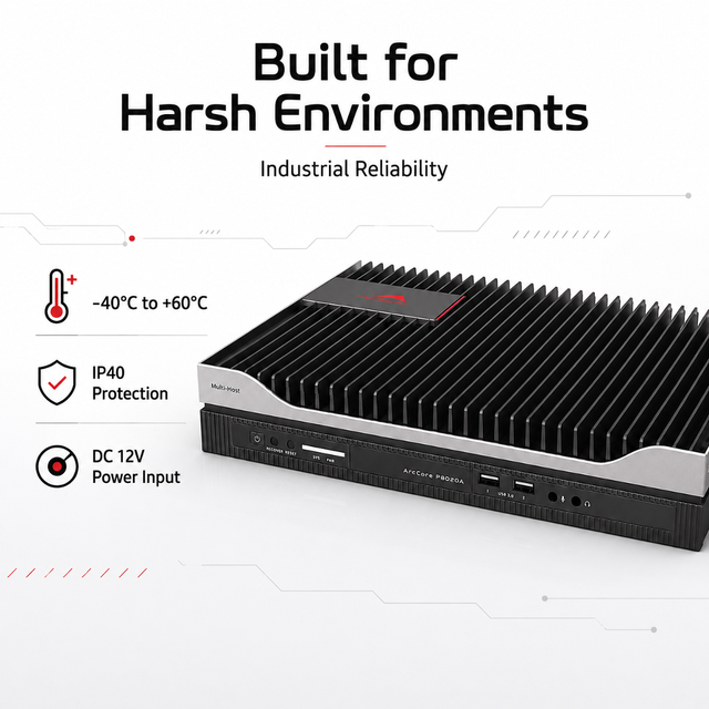 20TOPS Fanless Edge AI Computer with Ascend Atlas 200I A2 5 Gigabit LAN 4G WiFi CAN RS485 for Video Analytics