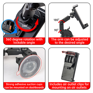 2025 support de tablette PC en matériau ABS amélioré support de <span class=keywords><strong>voiture</strong></span> de téléphone portable stable avec ventouse puissante pour iPad Pro Samsung Galaxy - Product Image 4