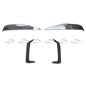 For X3M X4M F97 F98 Auto Tuning Luxury Carbon Fiber Front Bumper Side <b>Splitters</b> Canards Trims Spoiler Black High Polished New - Product Image 2