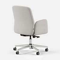 Bras amovibles en tissu de chaise de bureau moderne du milieu du siècle Design à mi-dos Confort de luxe en forme de nuage réglable