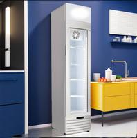 Congélateur vertical à porte vitrée - Vitrine réfrigérée commerciale 116L Classe d'efficacité énergétique pour glaces, boissons, supermarchés