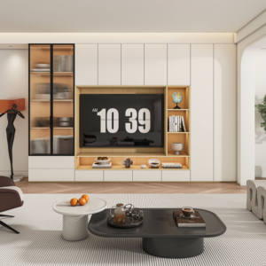 <b>TV</b> <b>Unit</b> Cabinet Modern Luxury Living Room Furniture Wall Mounted Stand Entertainment Center <b>Floating</b> Design - Product Image 2