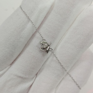 2.5 마이크로 14K 골드 버메일 S925 스털링 실버 랩 다이아몬드 꿀벌 스터드 귀걸이 목걸이 어린이를위한 귀여운 동물 보석 세트 - Product Image 4