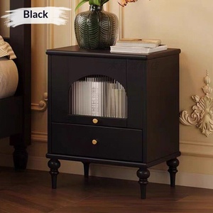 AHS- French-style solid wood bedside <b>table</b>, vintage style, perfect for home use in bedrooms, 2026 best-selling item for <b>small</b> - Product Image 4