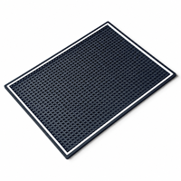Tapis anti-dérapant noir carré pour bar, prêt à être expédié, pour bars et restaurants