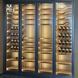 Réfrigérateur à vin encastrable en acier inoxydable avec étagères en bois, vitrine commerciale à porte vitrée pour boissons – Optimisez votre cave à vin - Product Image 3