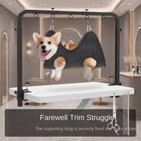 Support de toilettage pliable et réglable pour animaux de compagnie, support fixe pour chien, support pratique en acier inoxydable, support réglable pour chien et chat