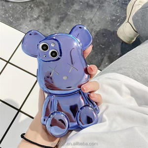 <span class=keywords><strong>Coque</strong></span> de téléphone ours 3D galvanisée avec housse de téléphone en silicone absorbant les chocs <span class=keywords><strong>11</strong></span> 12 13 14 15 Pro Max pour téléphone - Product Image 5