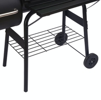Grande unité de fumoir à granulés avec vapeur double gril à charbon de bois chariot en acier de luxe de style coréen moderne vente en gros
