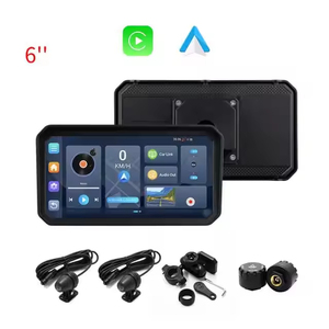 Caméra de tableau de bord de <span class=keywords><strong>moto</strong></span> Android 6 ''avec écran étanche IPS CarPlay Android Auto sans fil <span class=keywords><strong>Bluetooth</strong></span> Compatible toutes les motos - Product Image 1