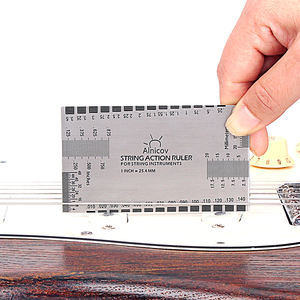 गिटार युकुलेले बास बंज, मैंडोली के लिए लूथियर फ़िट के लिए स्ट्रिंग एक्शन रूलर गेज गिटार रिपेयरिंग टूल - Product Image 5