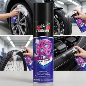 LAMBOSS <span class=keywords><strong>Spray</strong></span> Abrillantador de Neumáticos <span class=keywords><strong>en</strong></span> Aerosol de Alto Brillo, Espuma de Secado Rápido para Todo Tipo de Neumáticos, Profesional - Product Image 6