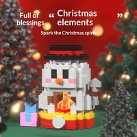 Jouets de construction de Noël, ensembles d'assemblage éducatifs, Père Noël, sapin de Noël, blocs de construction en plastique