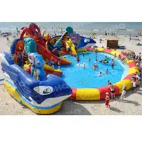 Beste Giant Opblaasbare Zee Slak Land Glijbaan Water Park Strand Commerciële Amusement Waterspelen Zwembad Voor Kinderen Volwassenen