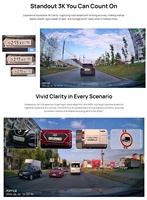 HaoMing M310 Plus 3K Dash Cam Kamera Mobil DVR GPS WiFi Kontrol Suara Monitor Parkir 24 Jam untuk Truk Taksi Mobil Dash Cam