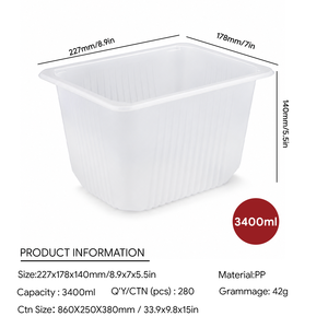 Plateau en PP blanc de qualité alimentaire fabriqué en Chine, plateaux en plastique PP pour l'emballage de la viande et des aliments - Product Image 3