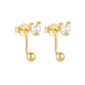 CANNER Vente en gros de perles en argent sterling hypoallergéniques S925, boucles d'oreilles en zircon cubique à double usage pour femmes - Product Image 1